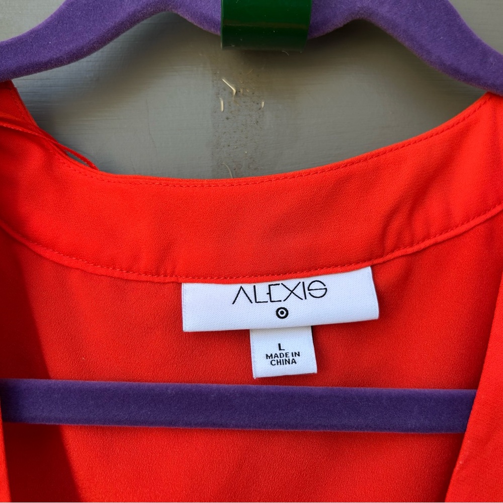Alexie Orange Ruffle Dress - Picture 9 of 10